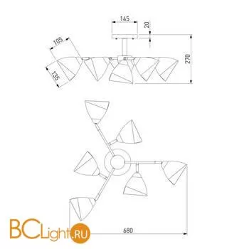 Люстра Eurosvet Paola 30126/6 хром - Фото 1