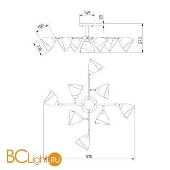 Люстра Eurosvet Paola 30126/8 хром - Фото 1