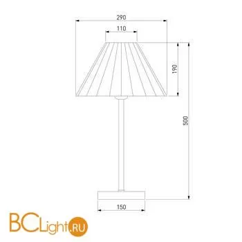 Настольная лампа Eurosvet Peony 01132/1 хром/серый a059037 - Фото 3