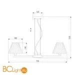 Люстра Eurosvet Peony 60136/6 хром/серый a059038 - Фото 3