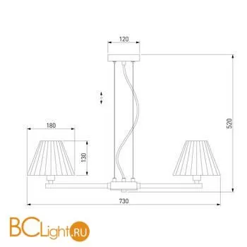 Люстра Eurosvet Peony 60136/6 хром/графит a059041 - Фото 1