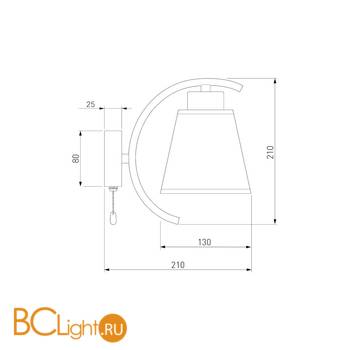 Бра Eurosvet Phortos 60075/1 античная бронза - Схема
