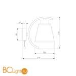 Бра Eurosvet Phortos 60075/1 античная бронза - Схема