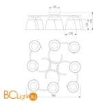 Потолочная люстра Eurosvet Phortos 60075/8 античная бронза - Схема