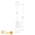 Подвесной светильник Eurosvet Pilar 50148/1 хром - Схема