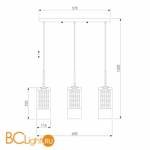 Подвесной светильник Eurosvet Pilar 50148/3 хром - Схема