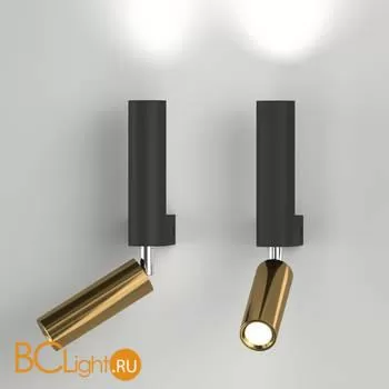Бра Eurosvet Pitch 40020/1 LED черный/латунь a061312 - Фото 1