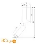 Бра Eurosvet Pitch 40020/1 LED черный/латунь a061312 - Фото 2