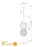 Подвесной светильник Eurosvet Plaza 50186/2 латунь - Фото 1