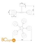 Люстра Eurosvet Polla 30154/5 хром - Фото 3