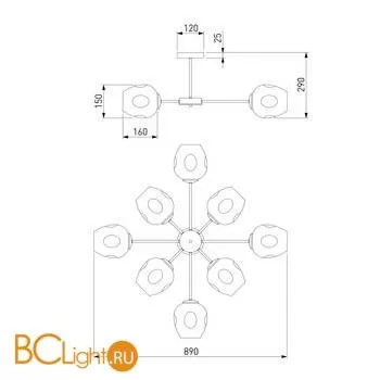Люстра Eurosvet Polla 30154/8 хром - Фото 3