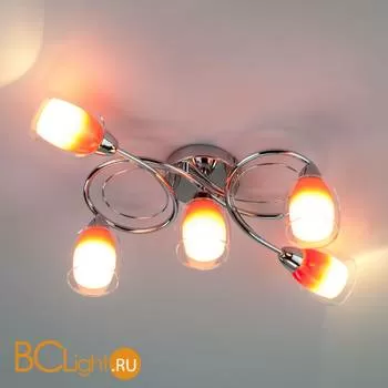 Потолочная люстра Eurosvet Potpourri 30153/5 красный - Фото 0