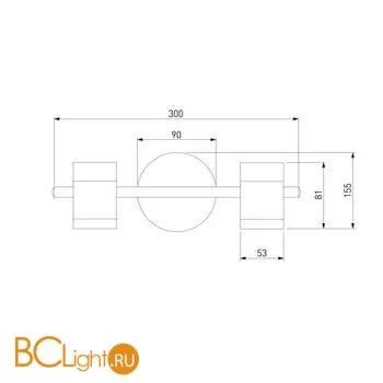Бра Eurosvet Prime 20058/2 черный a058084 - Фото 3