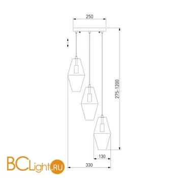 Подвесной светильник Eurosvet Prism 50236/3 a058959 - Фото 2