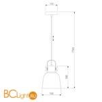 Подвесной светильник Eurosvet Projector 50083/1 бордовый - Схема