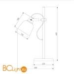 Настольная лампа Eurosvet Projector 01031/1 белый - Схема