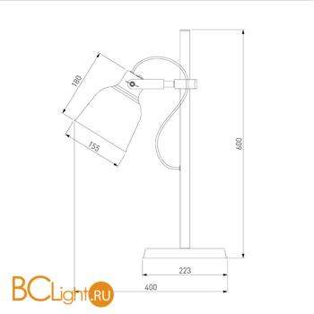 Настольная лампа Eurosvet Projector 01031/1 серый - Схема