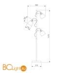 Торшер Eurosvet Projector 01031/3 серый - Схема