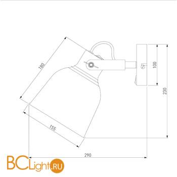Бра Eurosvet Projector 70079/1 черный - Схема