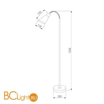 Торшер Eurosvet Pronto 01030/1 черный - Схема