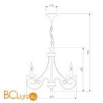 Люстра Eurosvet Provence 22404/5 золото - Схема