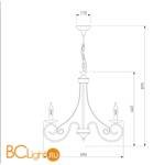 Люстра Eurosvet Provence 22404/8 золото - Схема