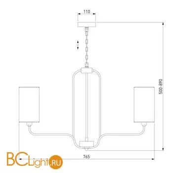 Люстра Eurosvet Purezza 60128/6 золото a056927 - Фото 3