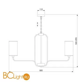Люстра Eurosvet Purezza 60128/8 хром a056943 - Фото 4
