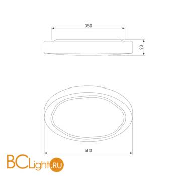 Потолочный светильник Eurosvet Range 40005/1 LED белый 54W - Схема