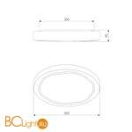 Потолочный светильник Eurosvet Range 40005/1 LED кофе 54W - Схема