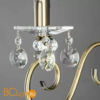 Бра Eurosvet Ravenna 10104/1 античная бронза/прозрачный хрусталь Strotskis - Фото 0