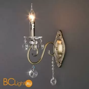 Бра Eurosvet Ravenna 10104/1 античная бронза/прозрачный хрусталь Strotskis 