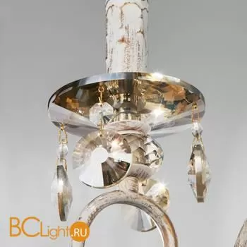 Бра Eurosvet Ravenna 10104/1белый с золотом/тонированный хрусталь Strotskis - Фото 0