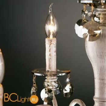 Люстра Eurosvet Ravenna 10104/8 белый с золотом a045542 - Фото 0