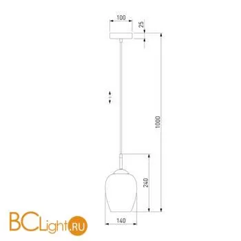 Подвесной светильник Eurosvet Record 50086/1 хром - Фото 1