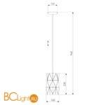 Подвесной светильник Eurosvet Reprise 50145/1 золотой - Схема