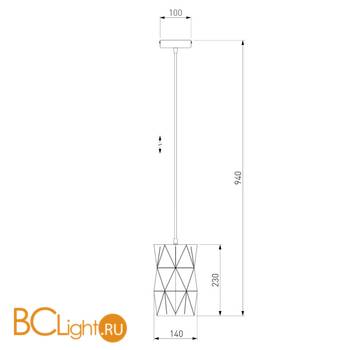 Подвесной светильник Eurosvet Reprise 50145/1 черный - Схема