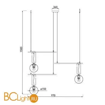 Подвесной светильник Eurosvet Riche 70143/3 белый a060840 - Фото 2