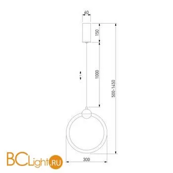 Подвесной светильник Eurosvet Rim 90166/1 черный - Фото 1