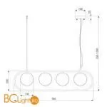 Подвесной светильник Eurosvet Ringo 50089/4 золото - Фото 5