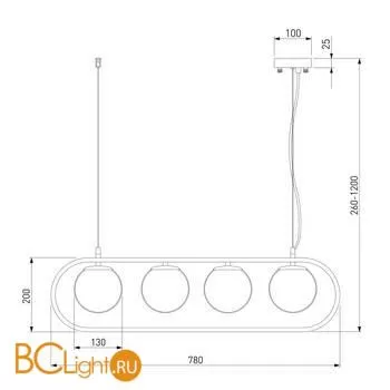 Подвесной светильник Eurosvet Ringo 50089/4 хром - Фото 4