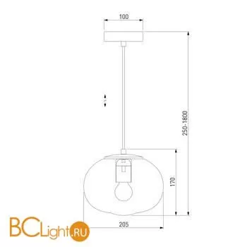 Подвесной светильник Eurosvet Rock 50212/1 янтарный - Фото 3