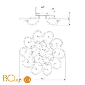 Потолочный светильник Eurosvet Rosca 90236/10 чёрный кофе - Фото 3