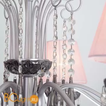 Люстра Eurosvet Rosetta 10086/8 серебро/дымчатый хрусталь Strotskis - Фото 9