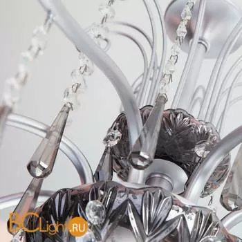 Люстра Eurosvet Rosetta 10086/8 серебро/дымчатый хрусталь Strotskis - Фото 7