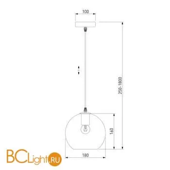Подвесной светильник Eurosvet Rowan 50200/1 дымчатый - Фото 3