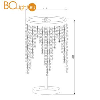 Настольная лампа Eurosvet Royal 80412/1 хром 18W - Схема