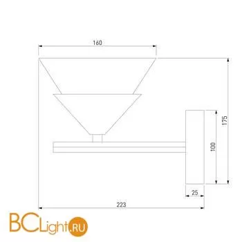 Бра Eurosvet Rylee 70138/1 хром a057594 - Фото 1