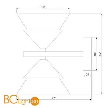 Бра Eurosvet Rylee 70138/2 хром a057595 - Фото 1