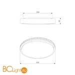 Потолочный светильник Eurosvet Sandy 40014/1 LED кофе 54W - Схема